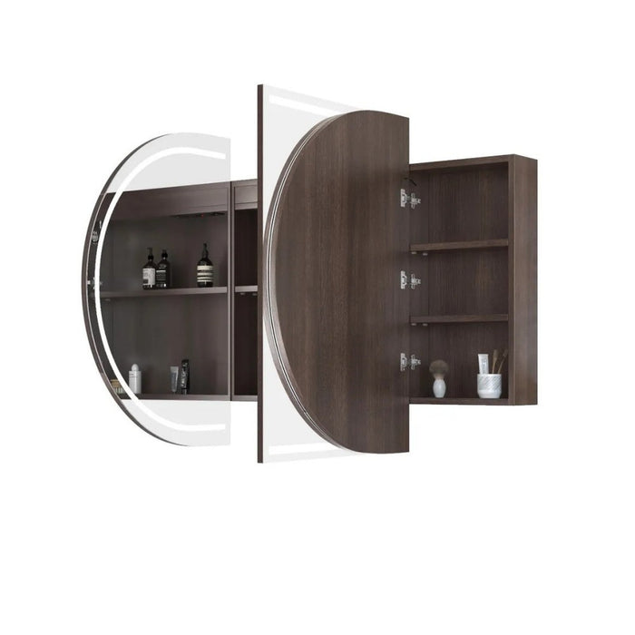 1800*900mm Otti LED Bondi Oval Curved Moisture Resistant Plywood Shaving Cabinet