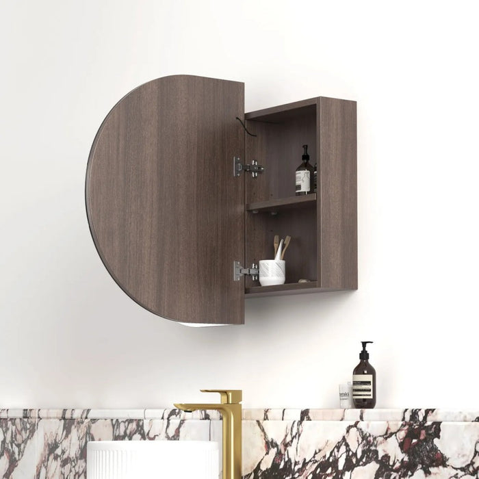 900*600mm Otti LED Bondi Oval Curved Moisture Resistant Plywood Shaving Cabinet