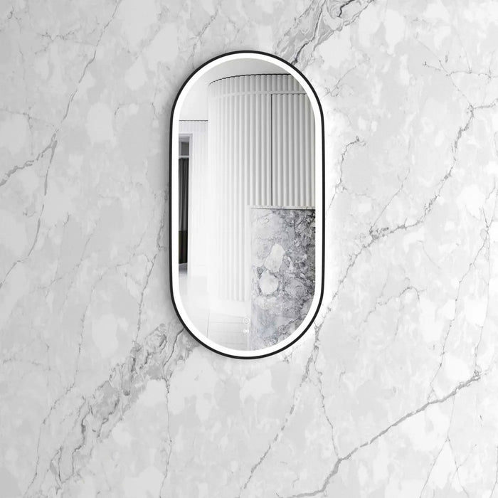 900*450mm Otti Noosa Metal Frame Oval Tuffi LED Mirror