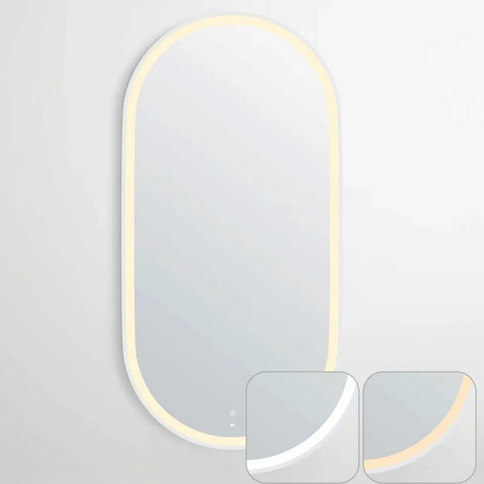 900*450mm Otti Noosa Metal Frame Oval Tuffi LED Mirror