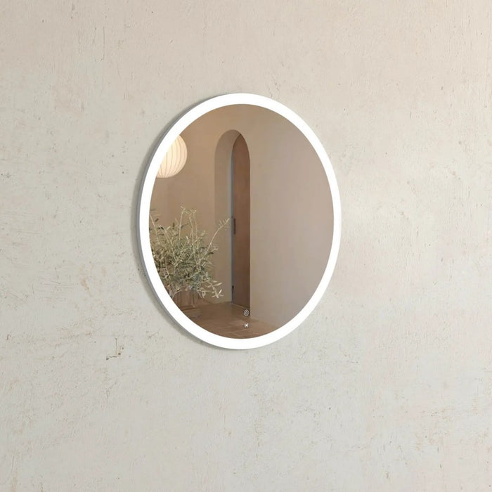 800mm Otti Bondi Metal Frame Round Tuffi LED Mirror