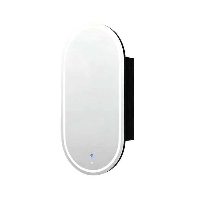 900*450mm Otti LED Noosa Oval Moisture Resistant Plywood Shaving Cabinet