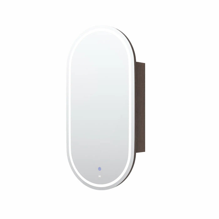900*450mm Otti LED Noosa Oval Moisture Resistant Plywood Shaving Cabinet