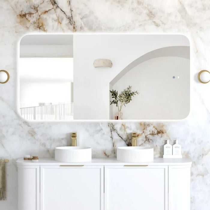900/1200/1500mm Otti Newport Frameless Soft Rectangle Back Lit Tuffi LED Mirror