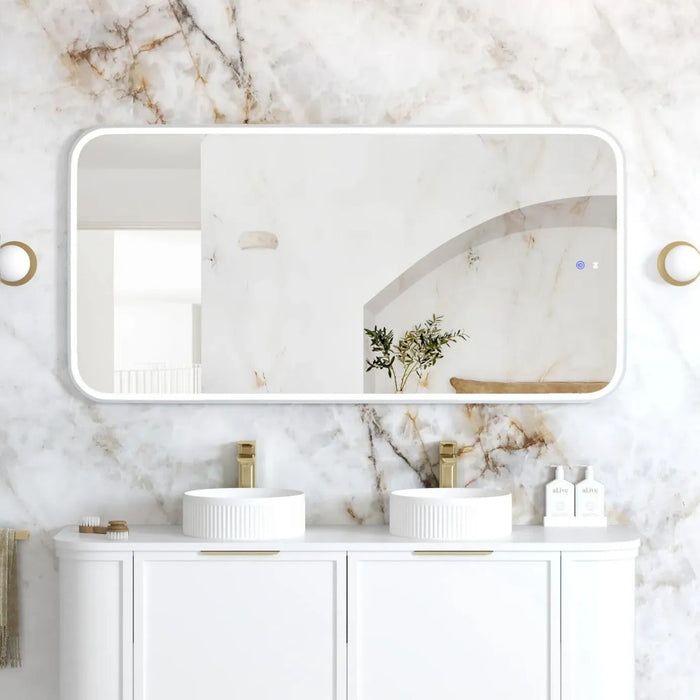 900/1200/1500mm Otti Newport Metal Frame Soft Rectangle Tuffi LED Mirror