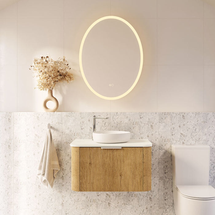 600*800*5mm Fienza Antonia Oval Touch Sensors Framed LED Mirror