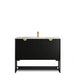 600-1500*460*550mm Marlo Matte Black Bathroom Freestanding Vanity With Legs - Cabinet Only and Ceramic / Stone Top - HD reno