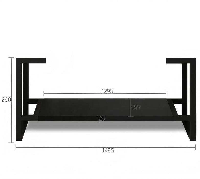 600-1500*460*550mm Marlo Matte Black Bathroom Freestanding Vanity With Legs - Cabinet Only and Ceramic / Stone Top - HD reno