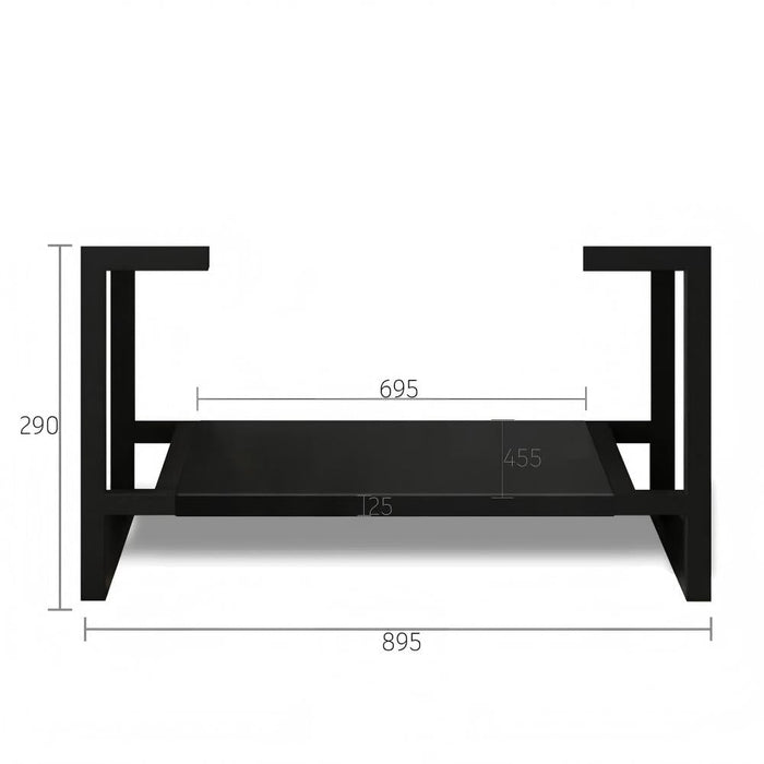 600-1500*460*550mm Marlo Matte Black Bathroom Freestanding Vanity With Legs - Cabinet Only and Ceramic / Stone Top - HD reno