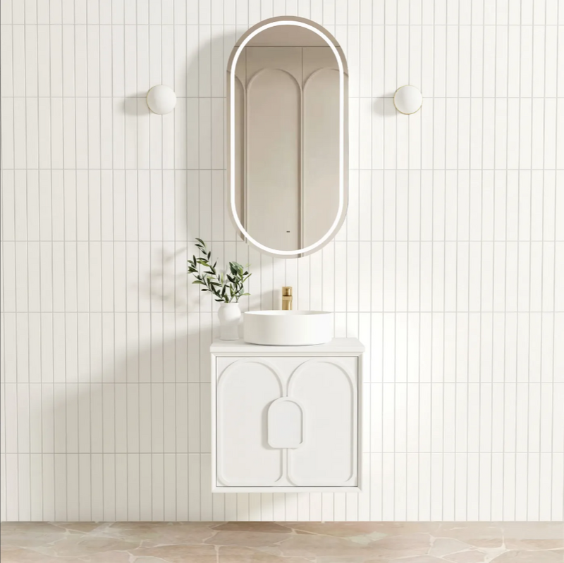 600-1800*460*550mm OTTI Laguna Mark Il Matt White High Moisture Resistant Plywood Wall Hung Vanity