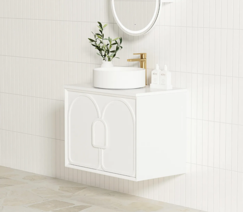 600-1800*460*550mm Laguna Satin White High Moisture Resistant Plywood Wall Hung Vanity