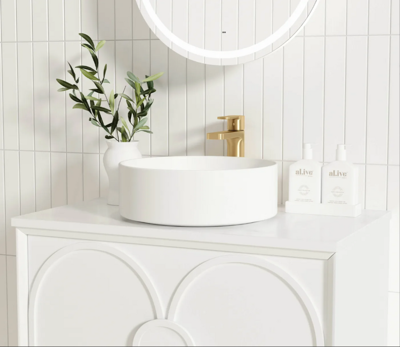 600-1800*460*550mm Laguna Satin White High Moisture Resistant Plywood Wall Hung Vanity
