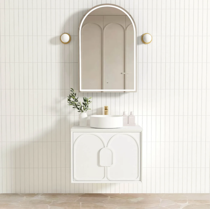 600-1800*460*550mm Laguna Satin White High Moisture Resistant Plywood Wall Hung Vanity
