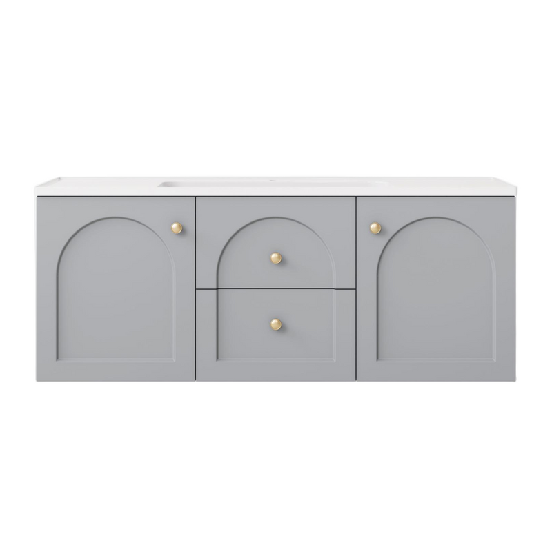 1200*455*470mm Lukka Chester Federation Matt Grey PVC Wall Hung Vanity
