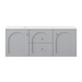 1200*455*470mm Lukka Chester Federation Matt Grey PVC Wall Hung Vanity