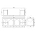 1500*455*470mm Lukka Chester Federation Matt White PVC Wall Hung Vanity