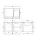 750*455*470mm Lukka Chester Federation Matt White PVC Left/Right Drawer Wall Hung Vanity