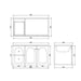 900*455*470mm Lukka Chester Federation Matt White PVC Left/Right Drawer Wall Hung Vanity