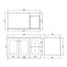 900*455*470mm Lukka Chester Federation Matt White PVC Left/Right Drawer Wall Hung Vanity
