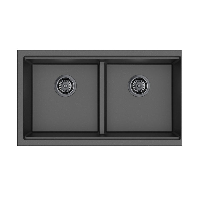 825*470*241mm Lukka Gabrio Granite Square Double Bowl Workstation Kitchen Sink