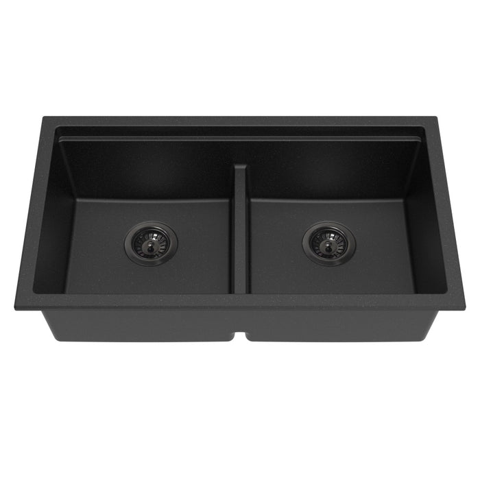 825*470*241mm Lukka Gabrio Granite Square Double Bowl Workstation Kitchen Sink
