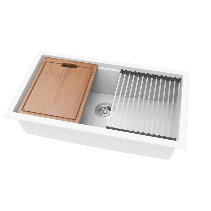 825*470*241mm Lukka Gabrio Granite Square Single Bowl Workstation Kitchen Sink