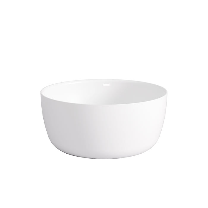 1350*1350*620mm Lukka Olley Gloss White Round Acrylic With Overflow Freestanding Bathtub