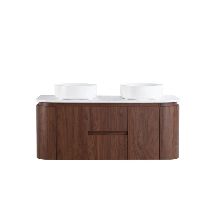 600-1500*495*470mm Lukka Ravello Modern Mocha Oak Woodmatt Plywood Wall Hung Vanity