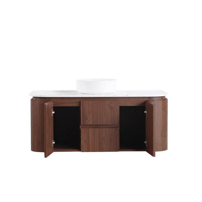 600-1500*495*470mm Lukka Ravello Modern Mocha Oak Woodmatt Plywood Wall Hung Vanity
