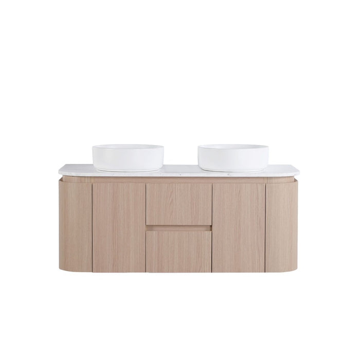 600-1500*495*470mm Lukka Ravello Modern Sandy Oak Woodmatt Plywood Wall Hung Vanity