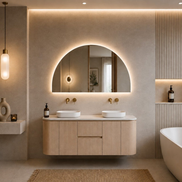 600-1500*495*470mm Lukka Ravello Modern Sandy Oak Woodmatt Plywood Wall Hung Vanity