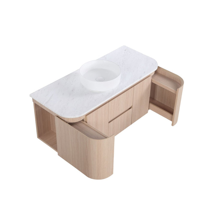 600-1500*495*470mm Lukka Ravello Modern Sandy Oak Woodmatt Plywood Wall Hung Vanity