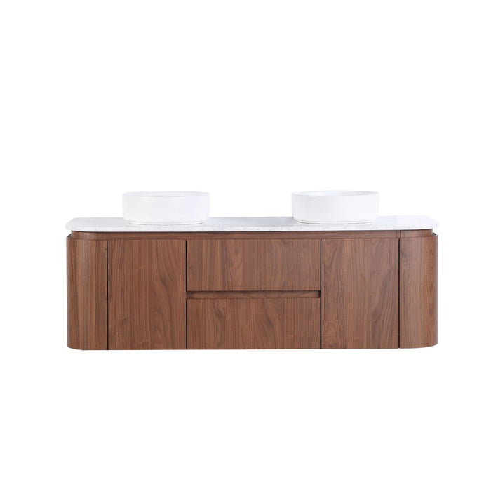 600-1500*495*470mm Lukka Ravello Modern Mocha Oak Woodmatt Plywood Wall Hung Vanity
