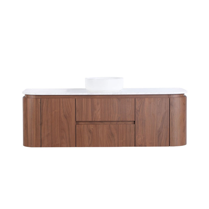600-1500*495*470mm Lukka Ravello Modern Mocha Oak Woodmatt Plywood Wall Hung Vanity