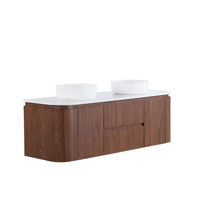 600-1500*495*470mm Lukka Ravello Modern Mocha Oak Woodmatt Plywood Wall Hung Vanity