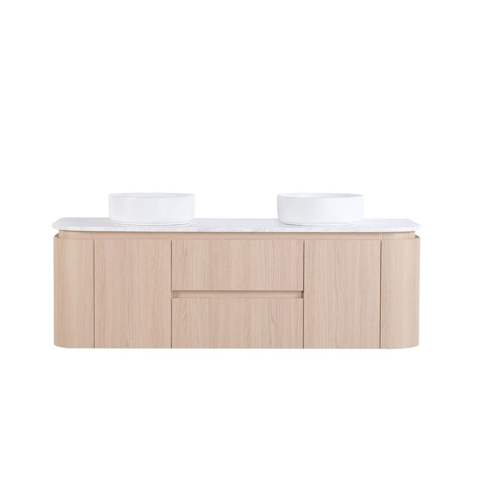 600-1500*495*470mm Lukka Ravello Modern Sandy Oak Woodmatt Plywood Wall Hung Vanity