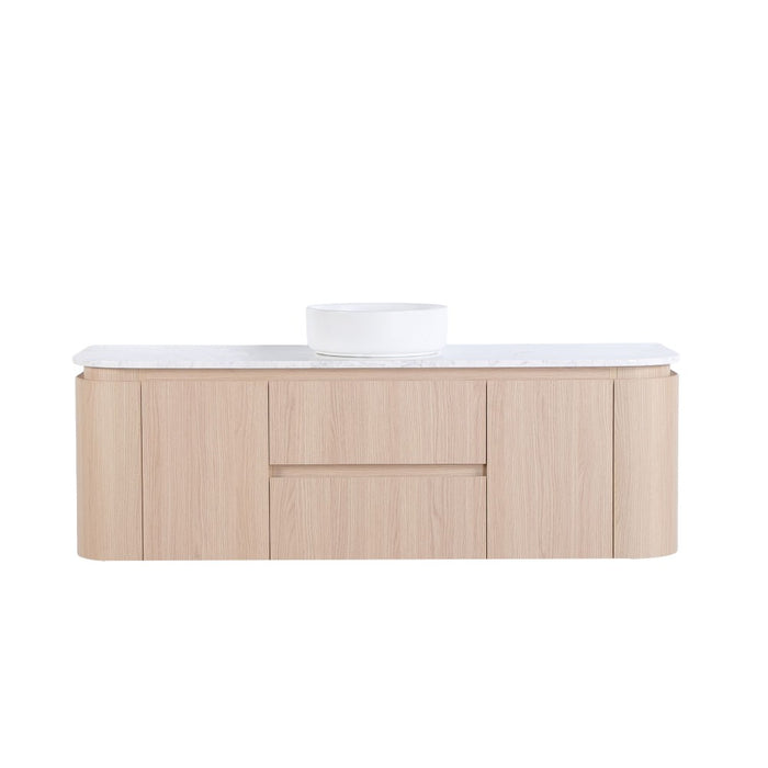 600-1500*495*470mm Lukka Ravello Modern Sandy Oak Woodmatt Plywood Wall Hung Vanity