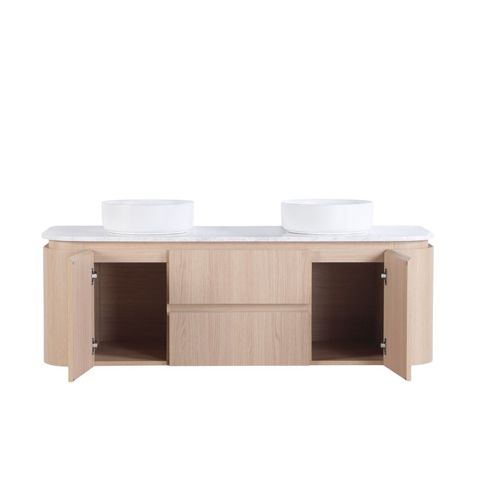 600-1500*495*470mm Lukka Ravello Modern Sandy Oak Woodmatt Plywood Wall Hung Vanity
