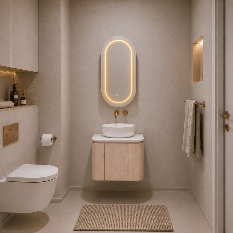 600-1500*495*470mm Lukka Ravello Modern Sandy Oak Woodmatt Plywood Wall Hung Vanity