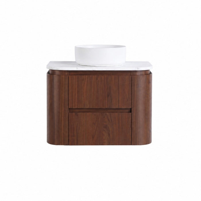 600-1500*495*470mm Lukka Ravello Modern Mocha Oak Woodmatt Plywood Wall Hung Vanity