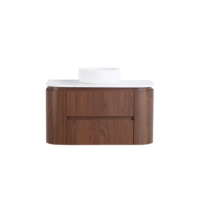 600-1500*495*470mm Lukka Ravello Modern Mocha Oak Woodmatt Plywood Wall Hung Vanity