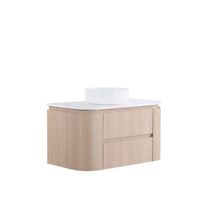 600-1500*495*470mm Lukka Ravello Modern Sandy Oak Woodmatt Plywood Wall Hung Vanity