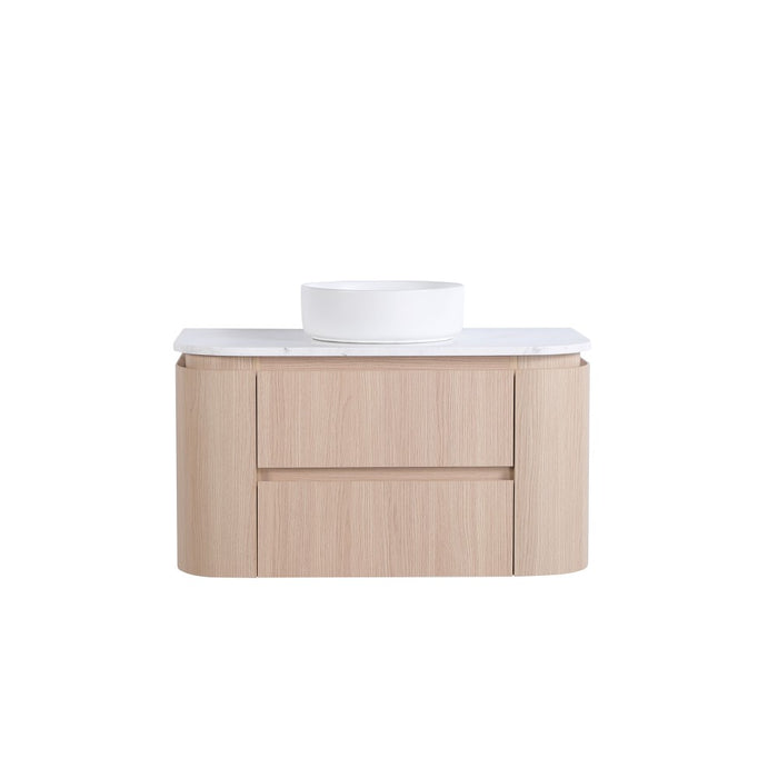 600-1500*495*470mm Lukka Ravello Modern Sandy Oak Woodmatt Plywood Wall Hung Vanity