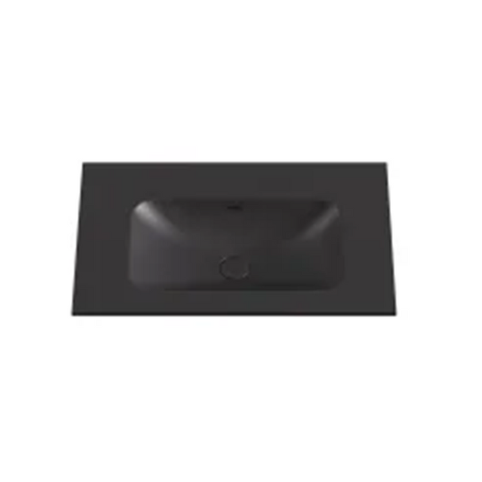 750*455*560mm Lukka Chester Federation Matt Black PVC Left/Right Drawer Wall Hung Vanity