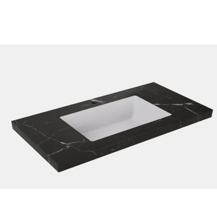 750*455*560mm Lukka Chester Federation Matt Black PVC Left/Right Drawer Wall Hung Vanity