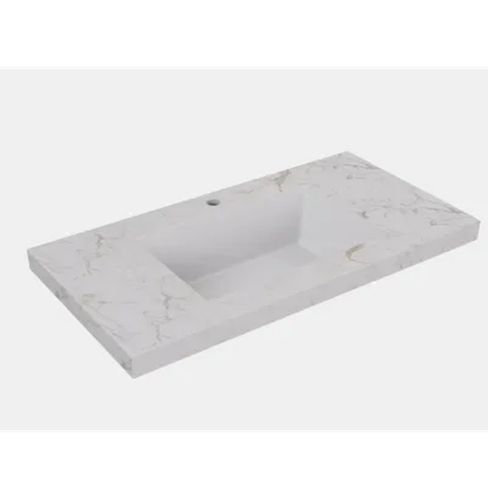 750*455*560mm Lukka Chester Federation Matt Black PVC Left/Right Drawer Wall Hung Vanity
