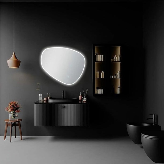 800-1000*mm Aquaperla Irregular 3 Color Lighting Touch Sensor Switch LED Mirror