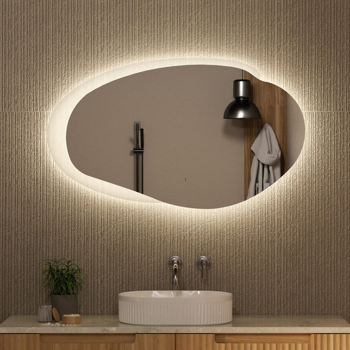 530-1300mm Aulic Evanston Irregular Stepless Dimmable Lighting  LED Mirror