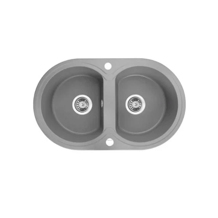 470*780*204mm ACA Grey Granite Double Bowl Kitchen Sink