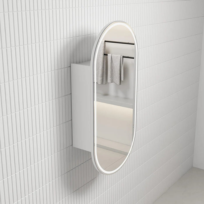 450*900mm Aulic Beau Monde Oval Frameless LED Shaving Cabinet